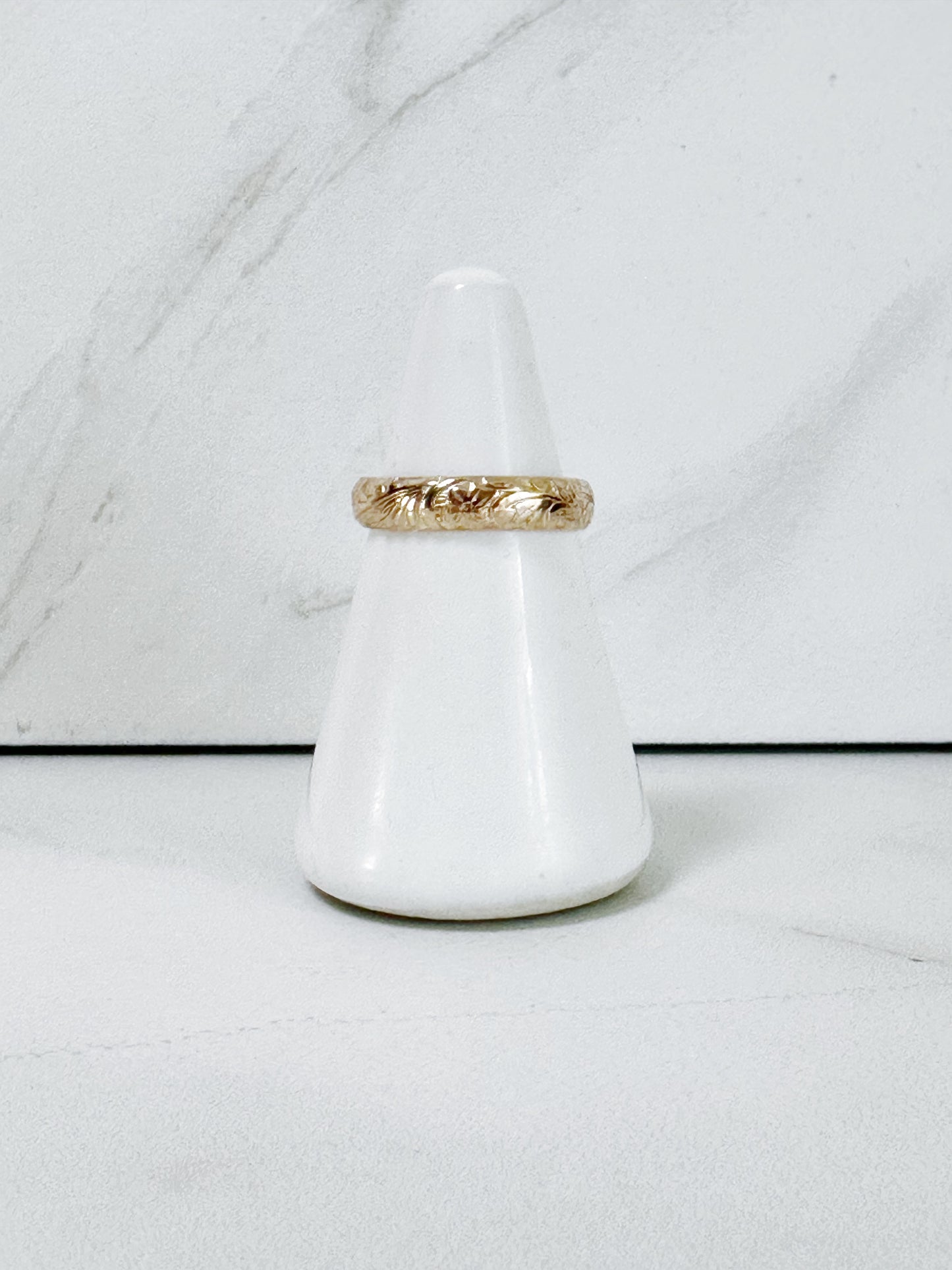 Gold Filled Floral Pattern Ring