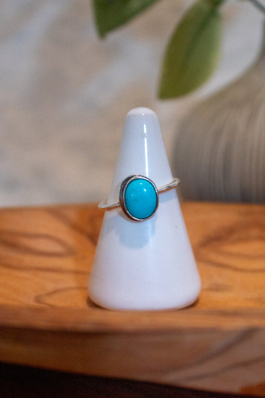 Simple Turquoise Ring Size 7.25