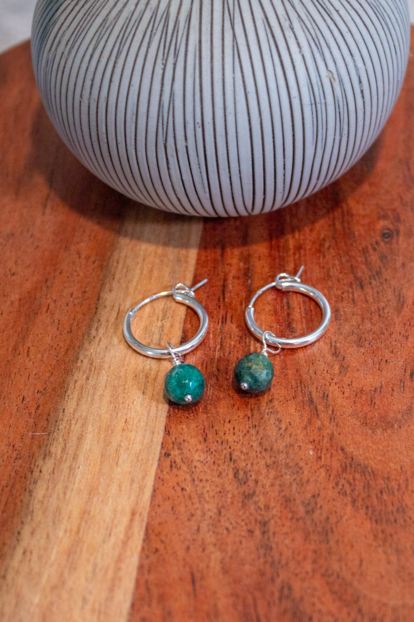Jade Halo Hoops