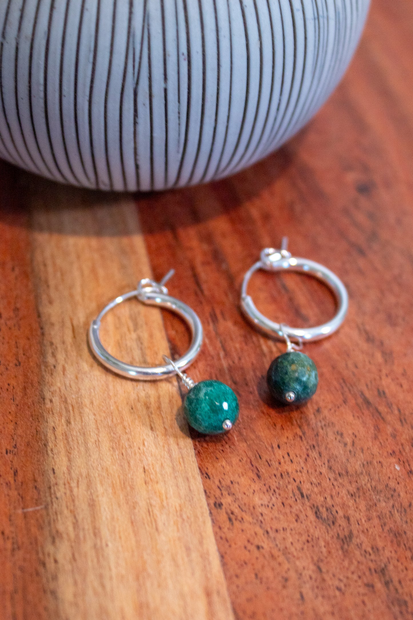 Jade Halo Hoops