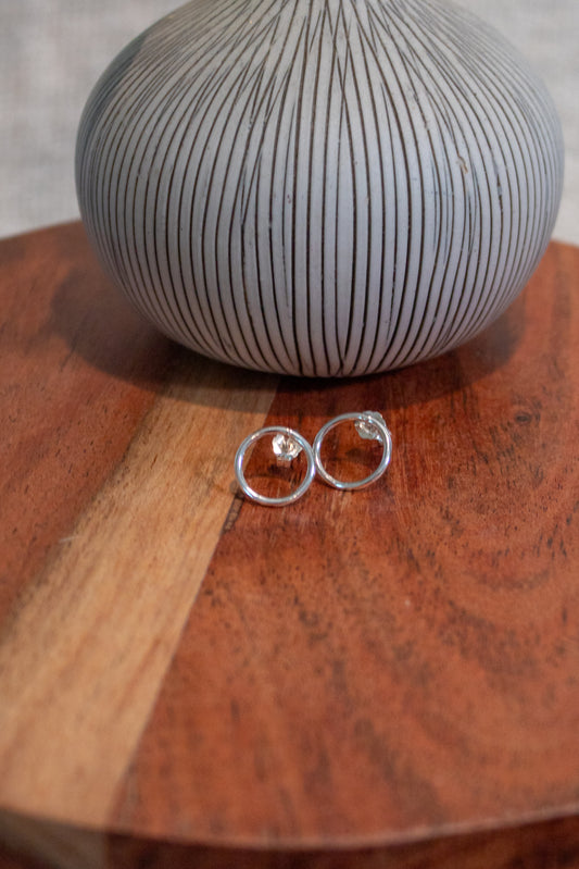 Sterling Silver Circle Earrings