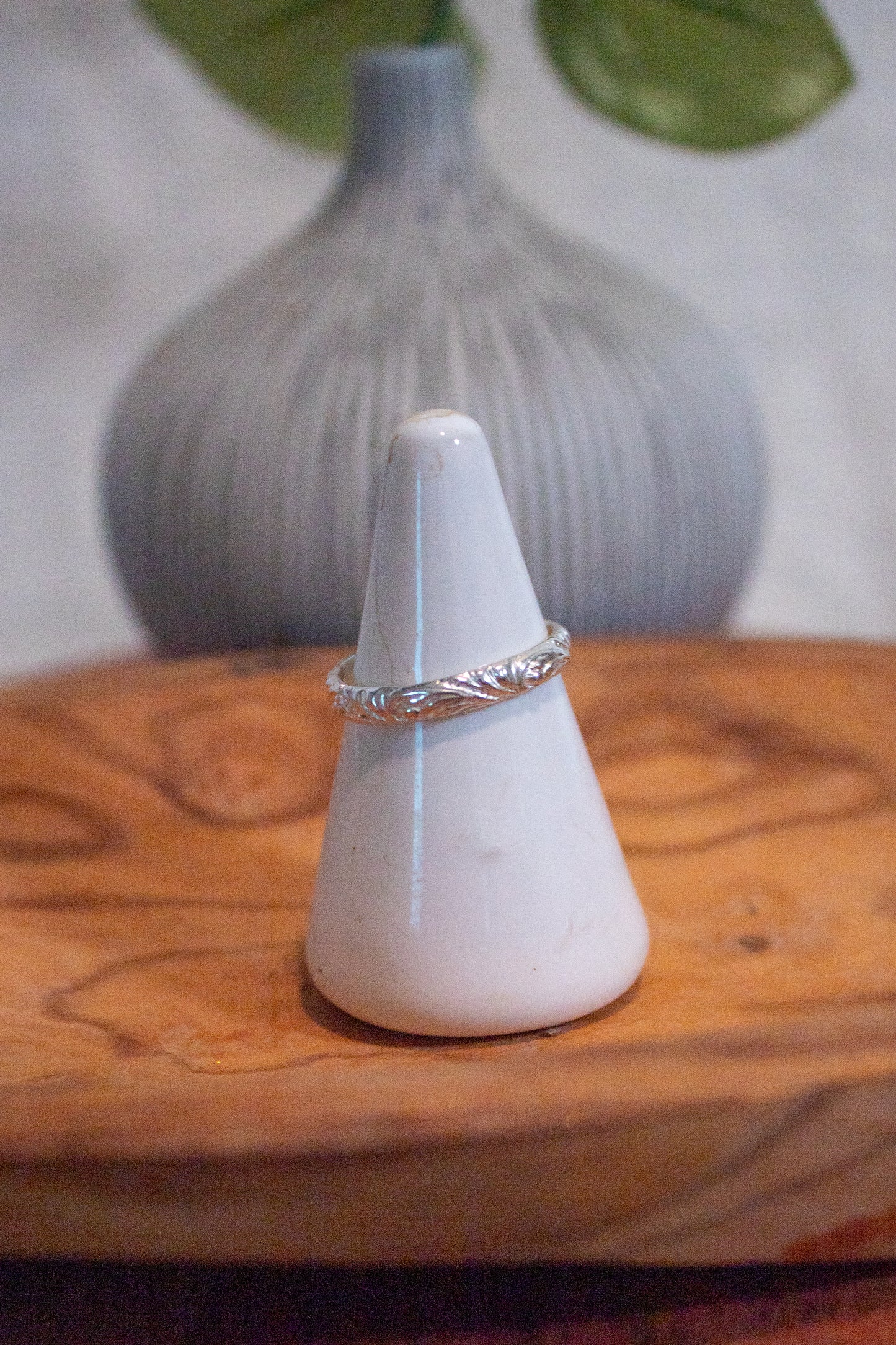 Filigree Patterned Sterling Silver Band