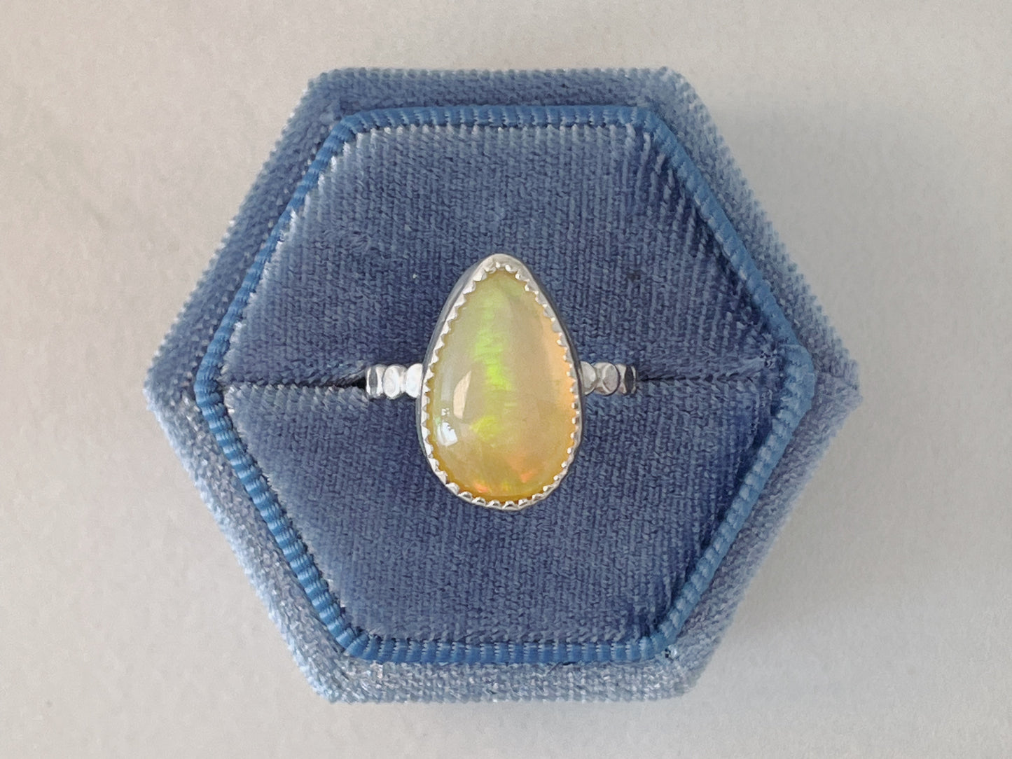 Ethiopian Opal Sterling Silver Ring Size 5