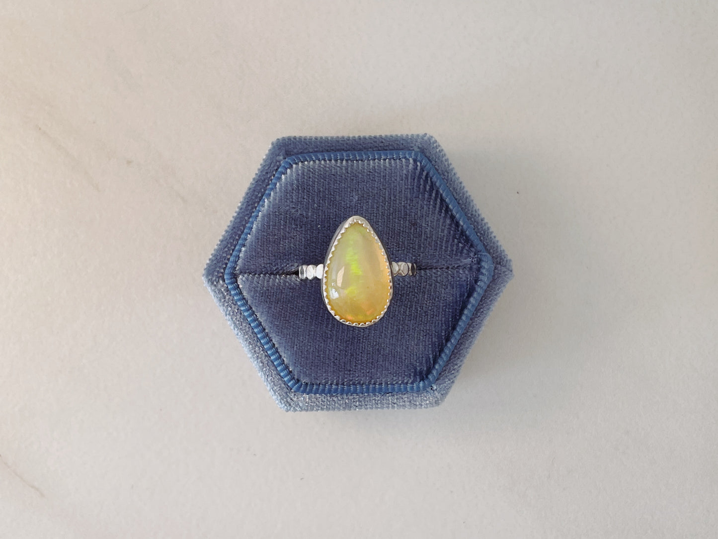 Ethiopian Opal Sterling Silver Ring Size 5