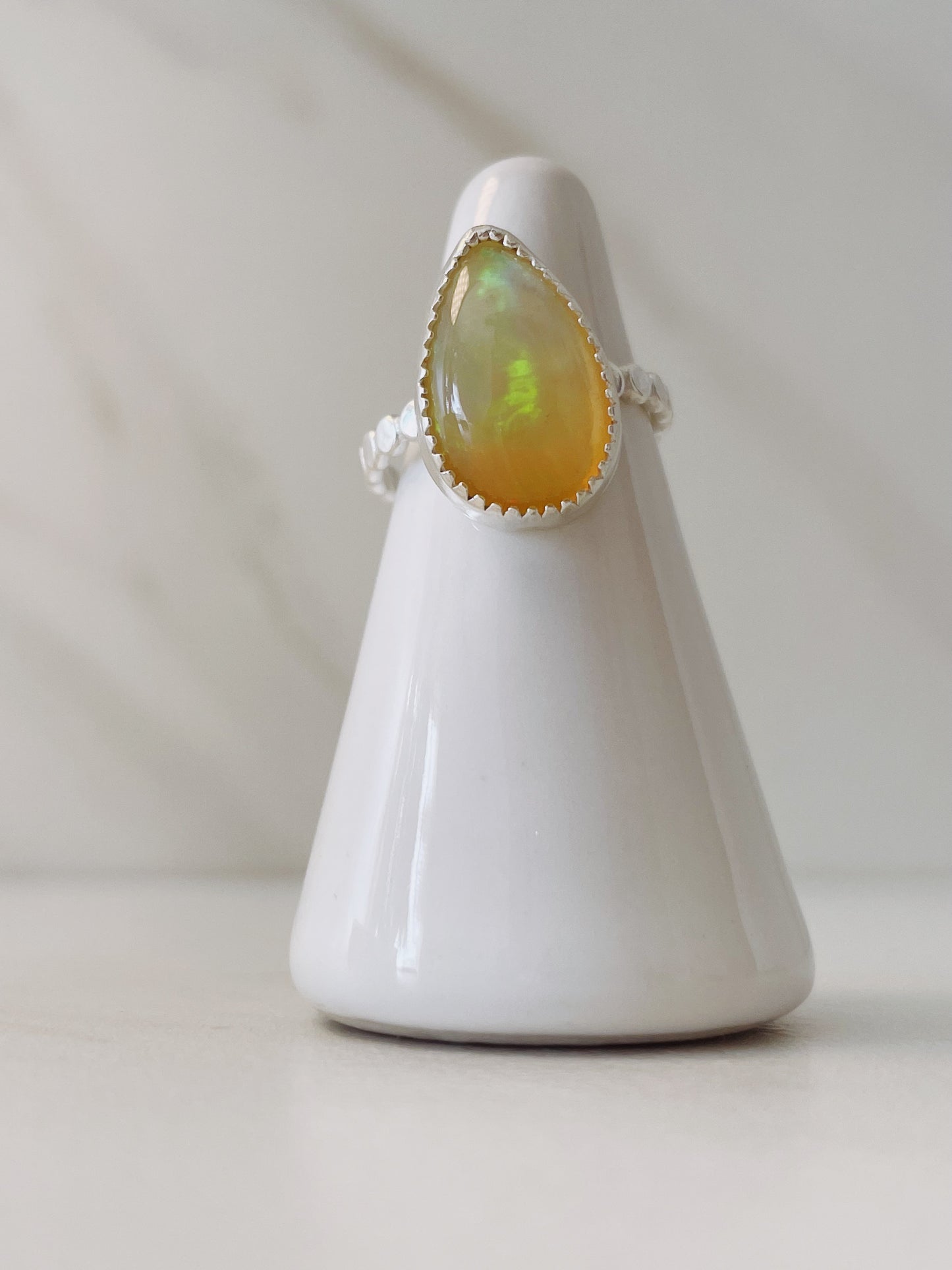 Ethiopian Opal Sterling Silver Ring Size 5