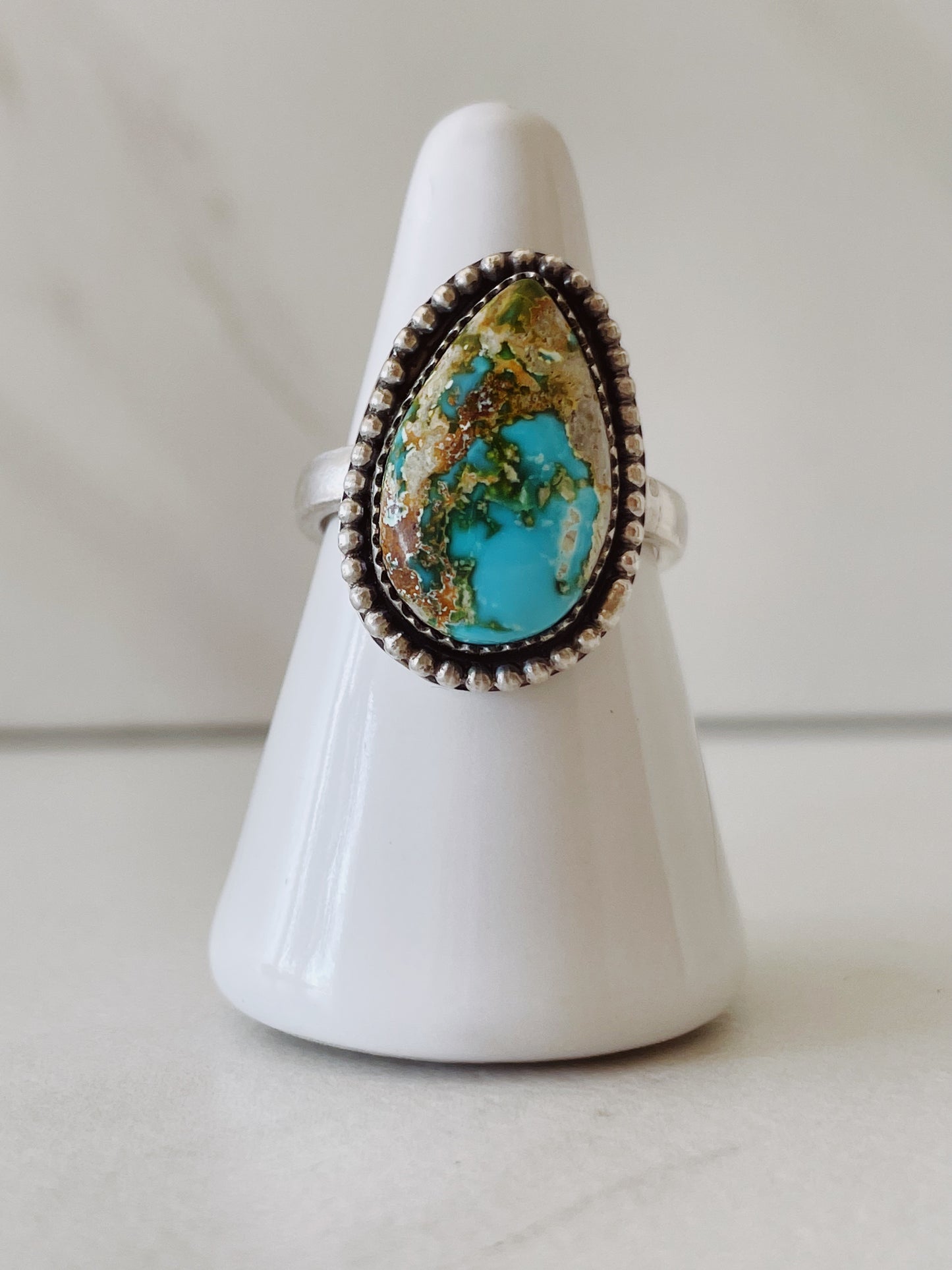 Sonoran Blue Turquoise Ring Size 8.75