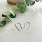 Minimalist Sterling Silver Horseshoe Hook Earrings