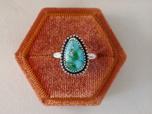 Round Turquoise Ring Size 7