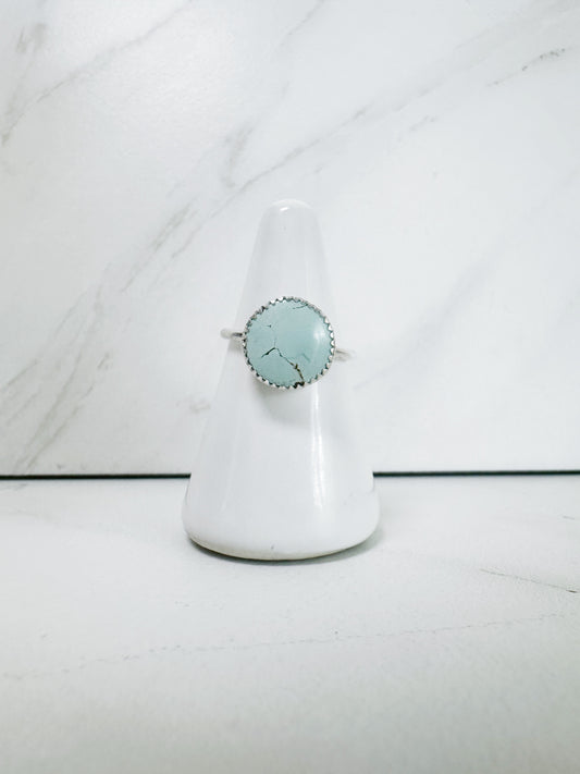 Round Turquoise Ring Size 7