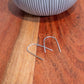 Minimalist Sterling Silver Horseshoe Hook Earrings
