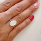 Moonstone Dot Ring Size 8.5