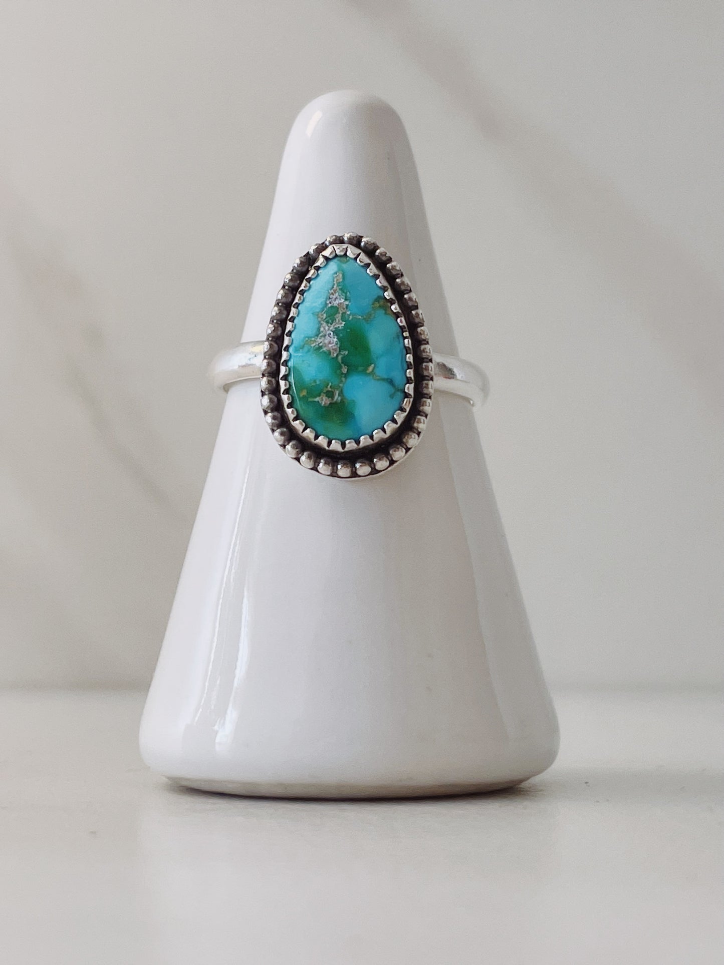 Sonoran Blue Turquoise Ring Size 7.5