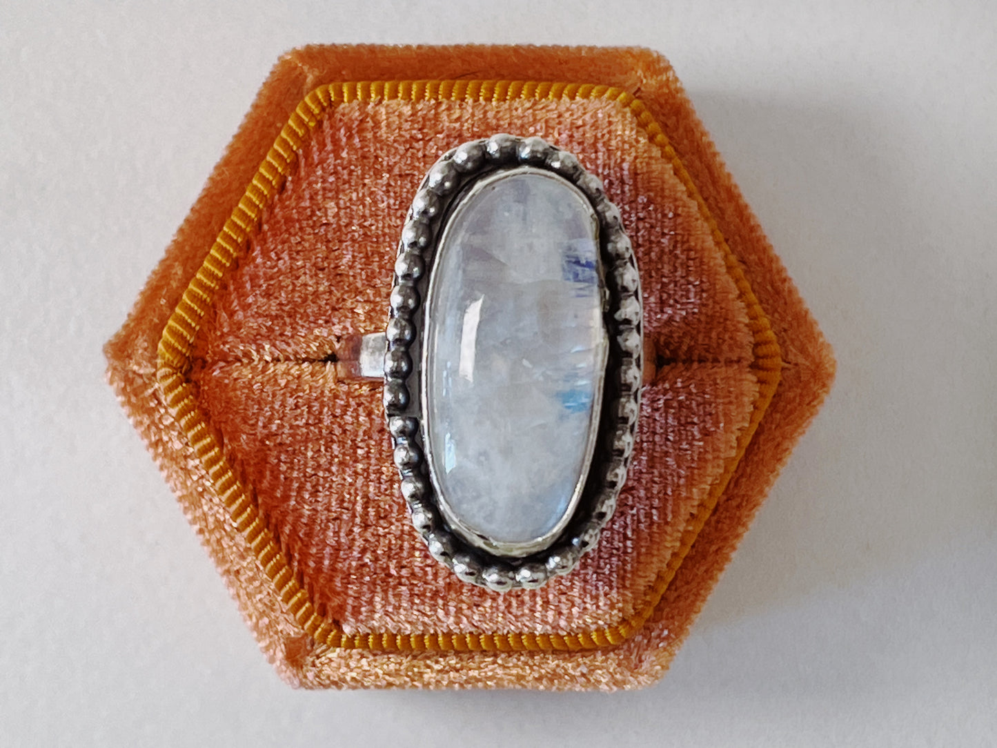 Oval Moonstone Ring Size 8