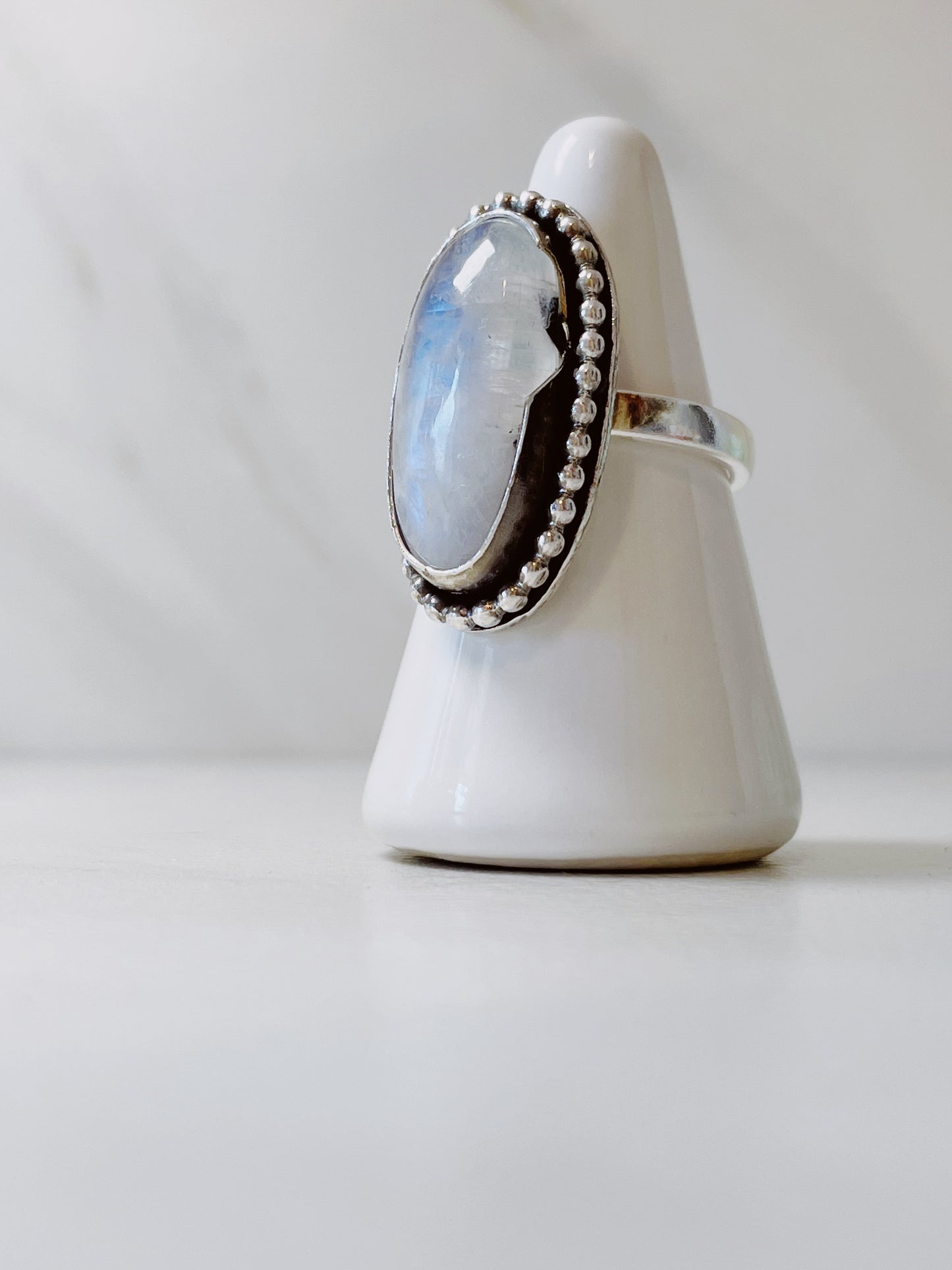 Oval Moonstone Ring Size 8