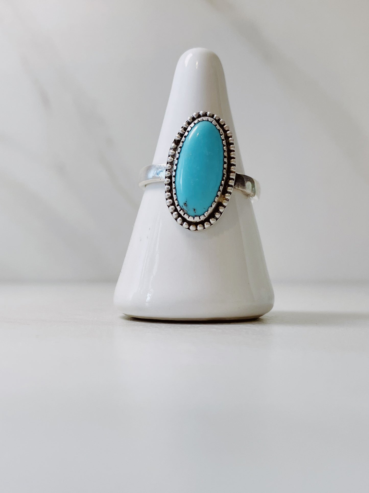 Oval Turquoise Ring Size 10