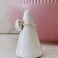 Moonstone Dot Ring Size 8.5
