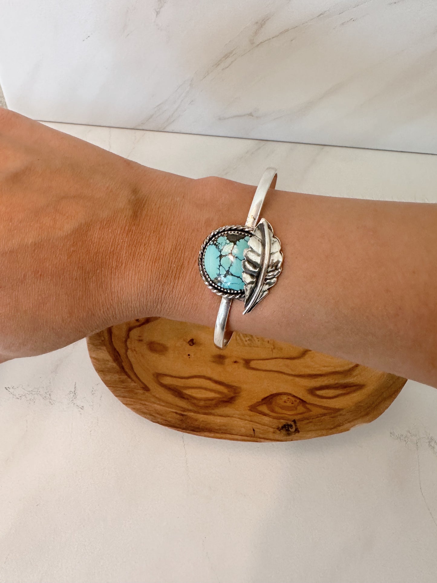 Turquoise Leaf Cuff