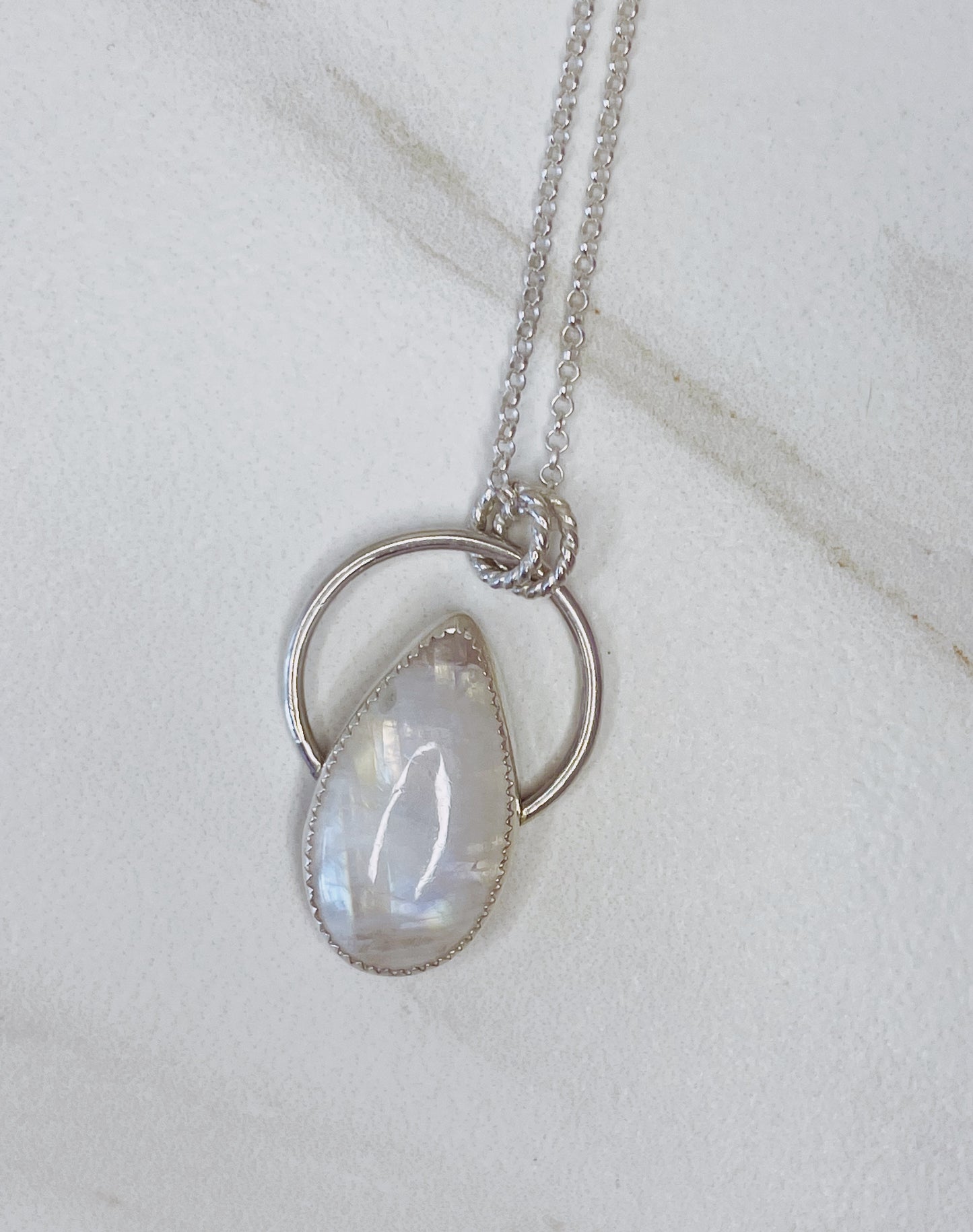 Teardrop Moonstone Necklace