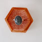 Serrated Bezel Labradorite Ring Size 6