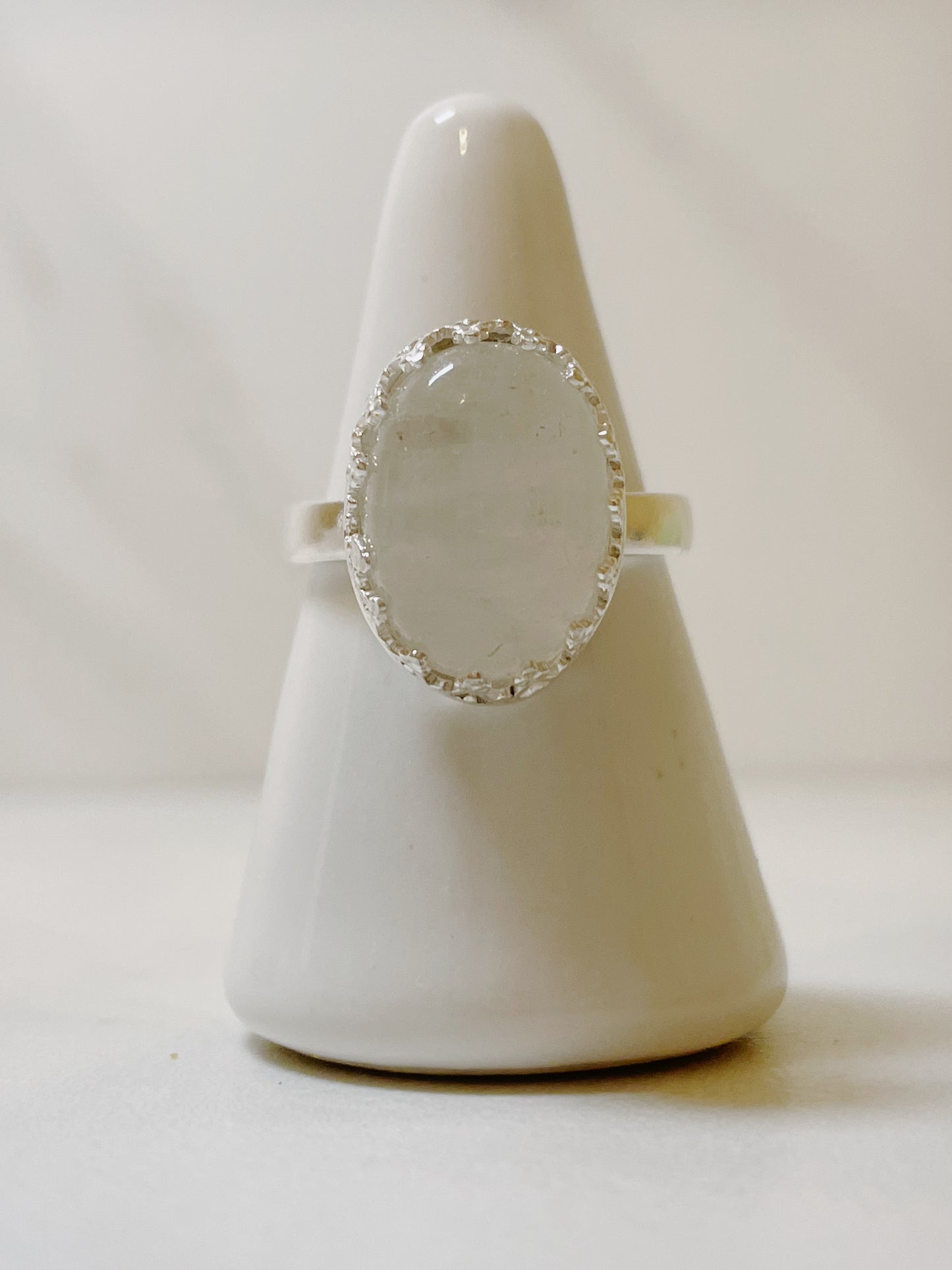 Crown Moonstone Ring Size 8.75