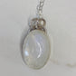 Plain bezel moonstone necklace