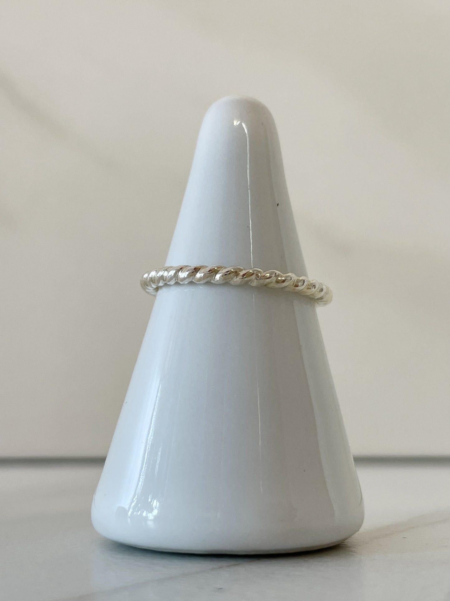 Sterling Silver Rope Stacker Rings