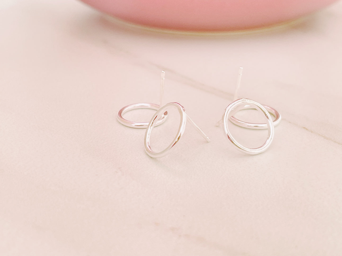 Sterling Silver Circle Earrings