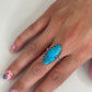 Morenci Turquoise Sterling Silver Ring Size 7