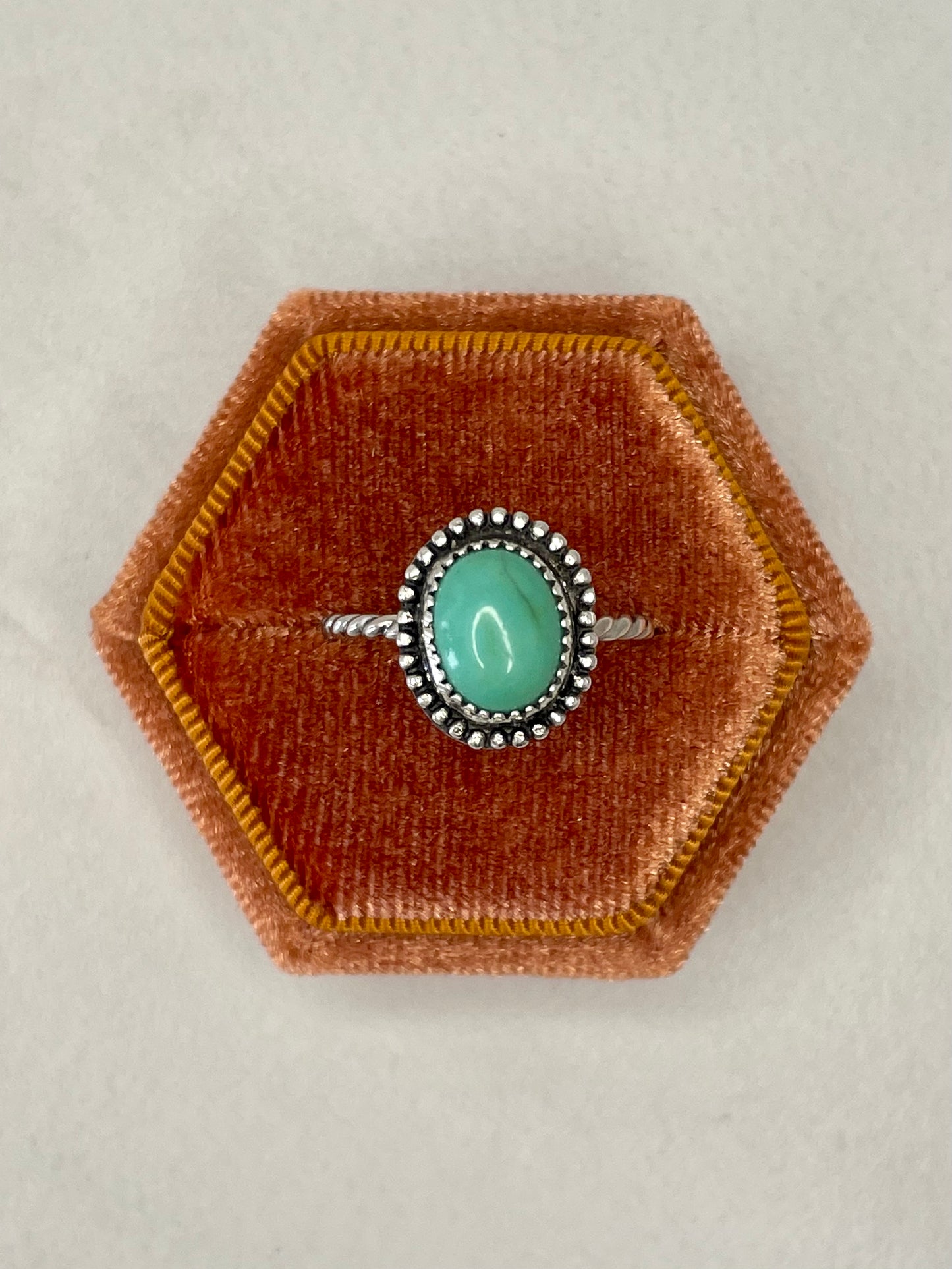 Dainty Turquoise Sterling Silver Ring