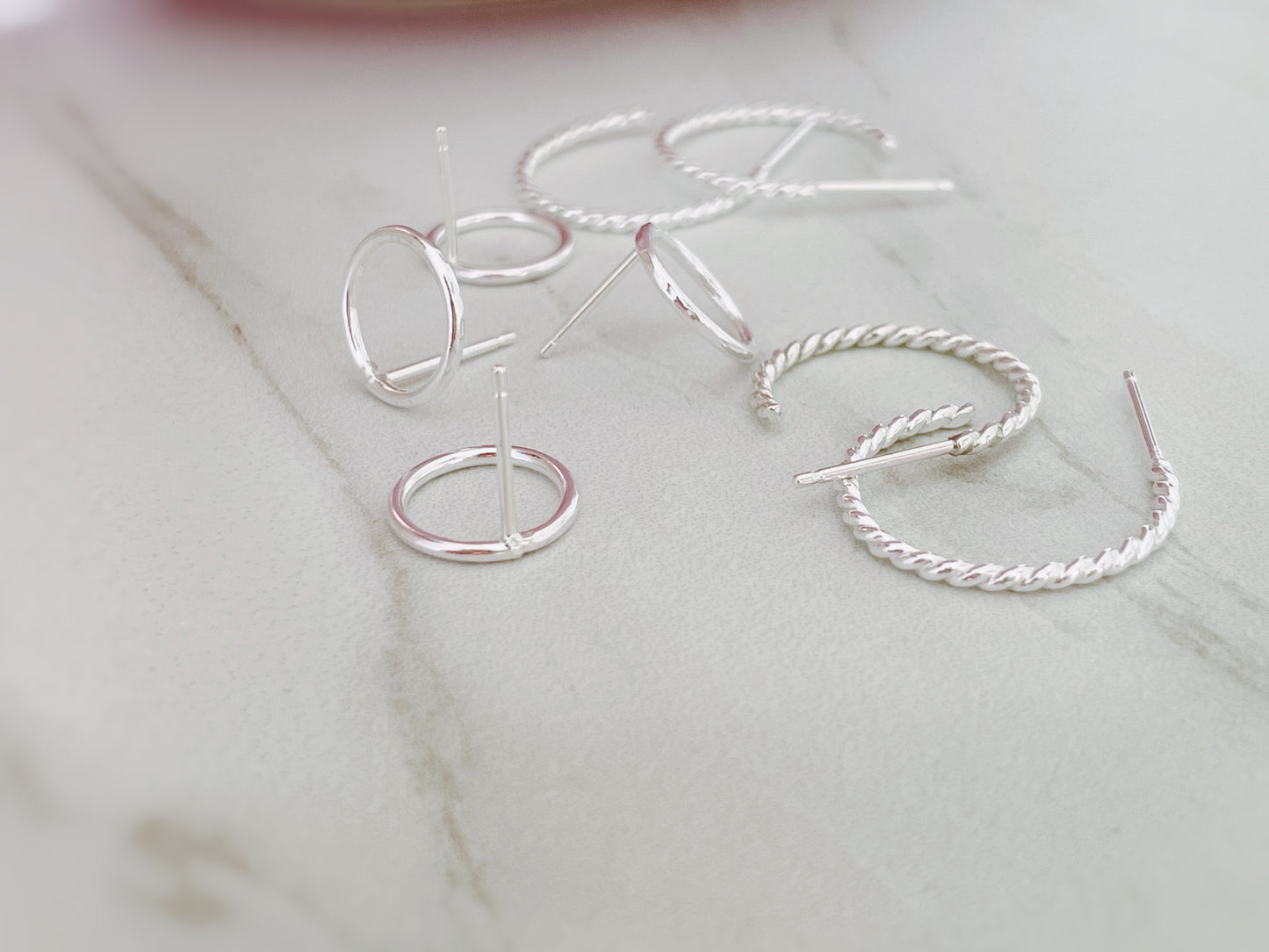 Sterling Silver Circle Earrings