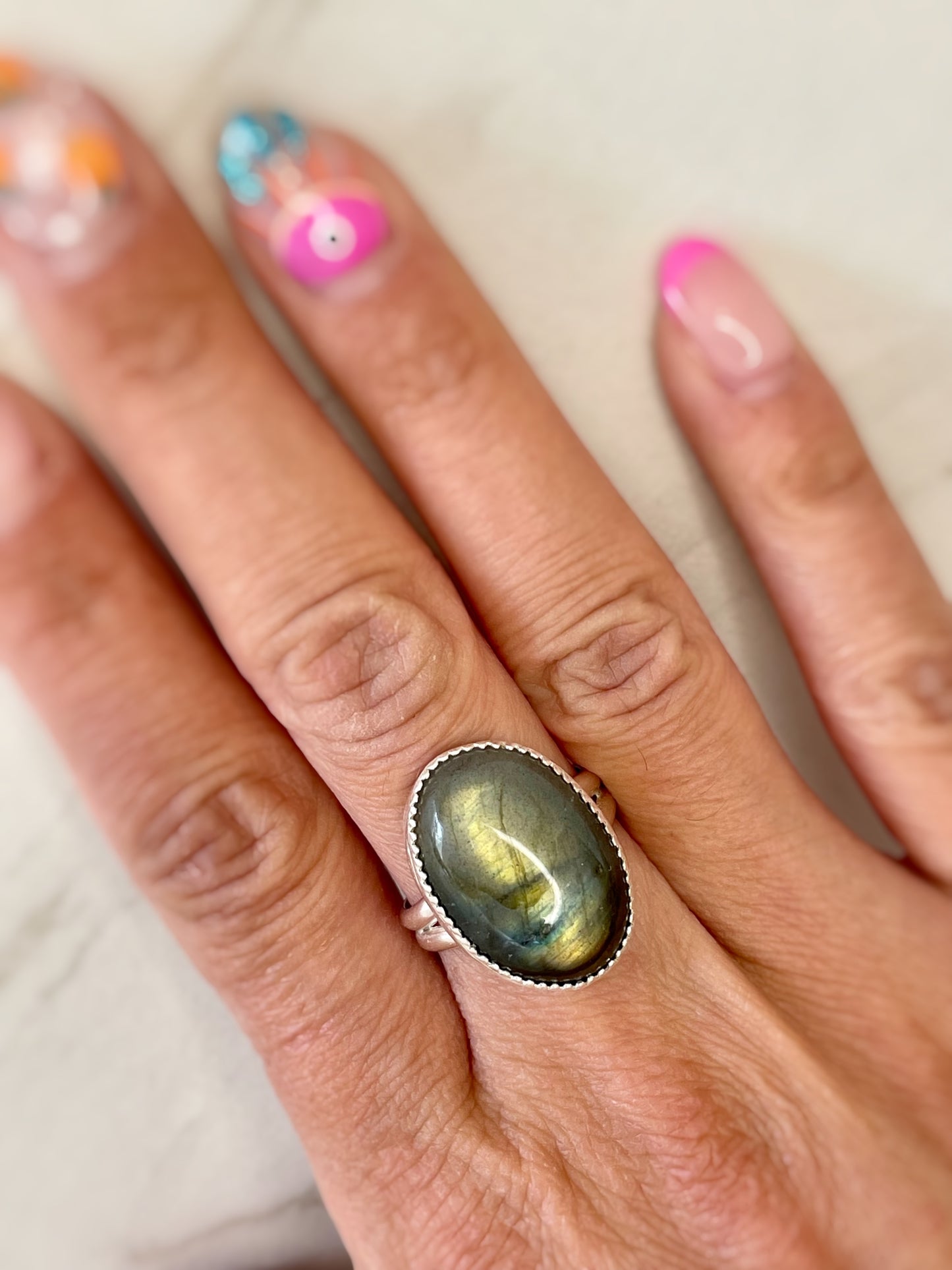 Chunky Labradorite Ring