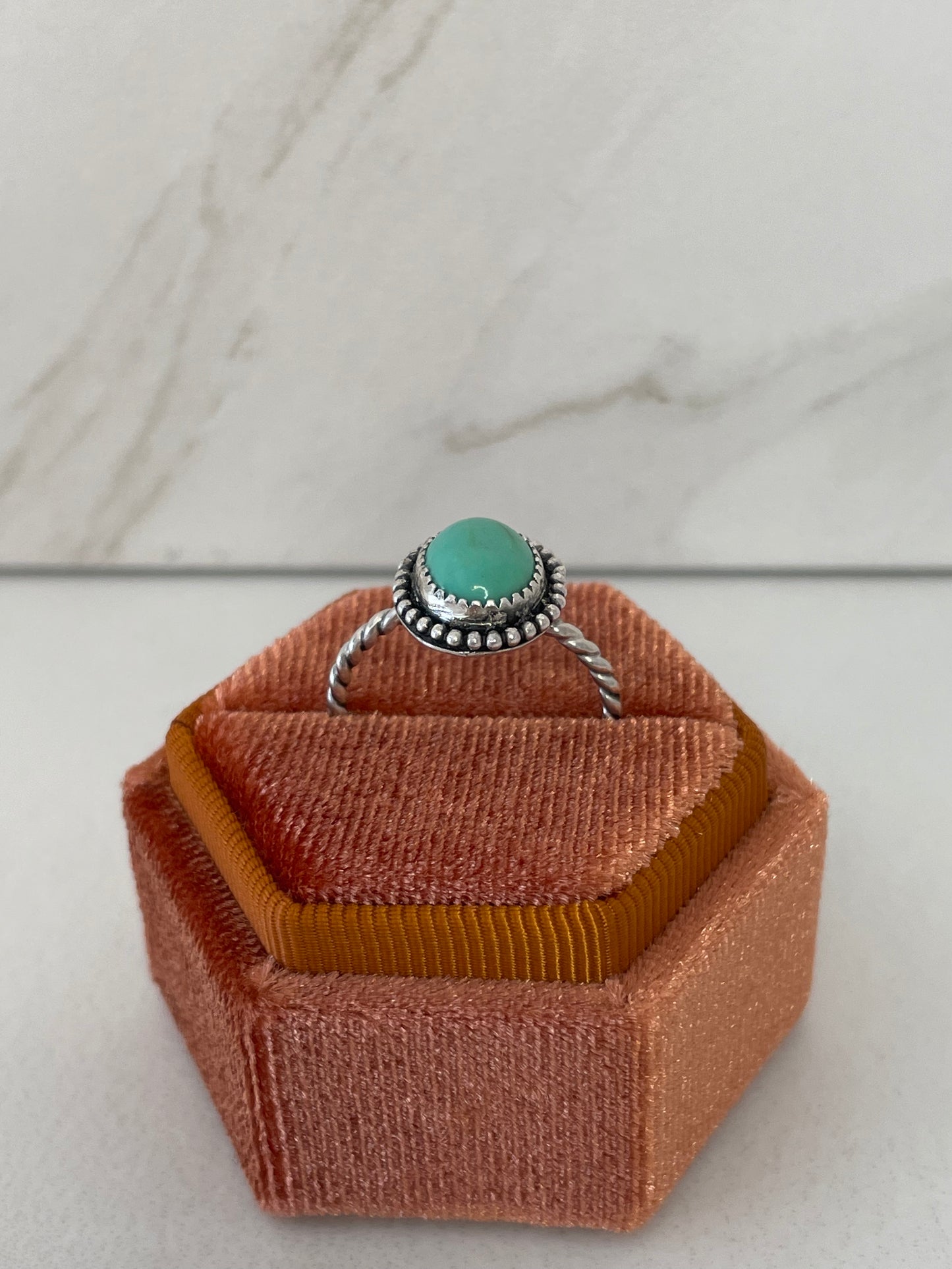 Dainty Turquoise Sterling Silver Ring